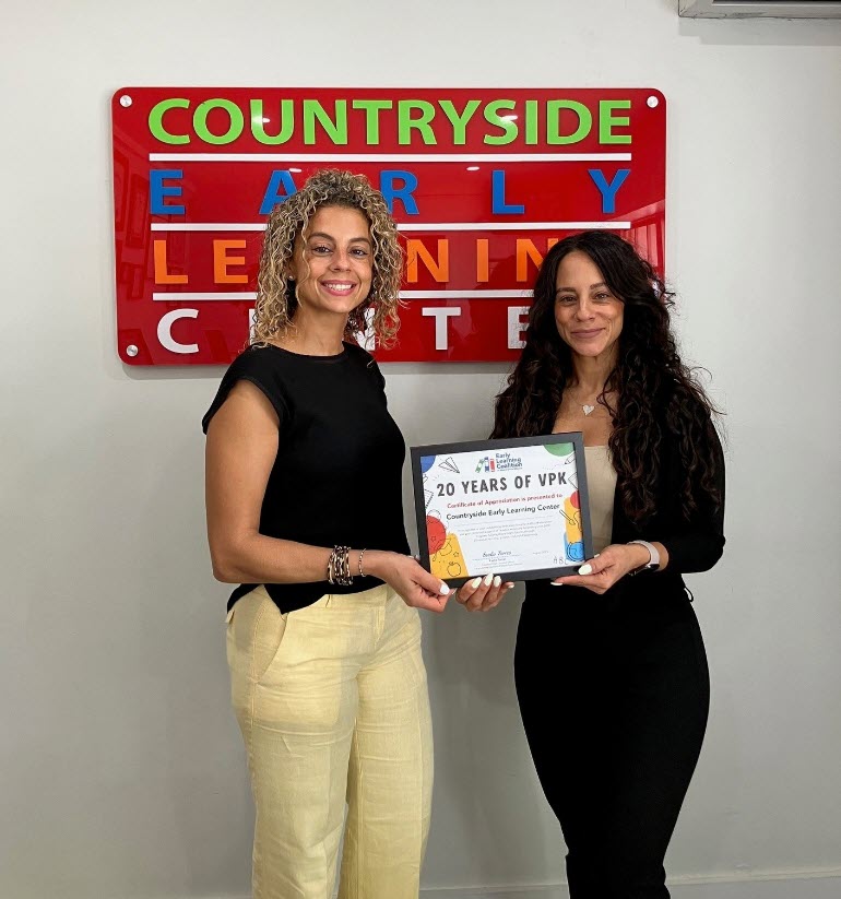 Countryside Early Learning Center - 20 Years of VPK Certificate