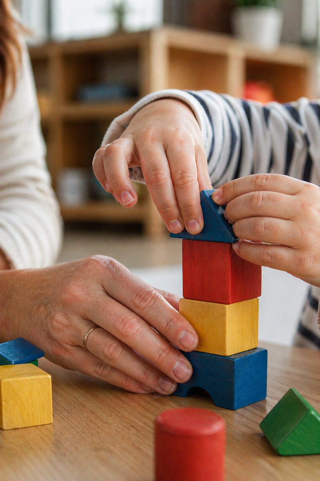 Teacher and child learning together at Countryside Early Learning Center